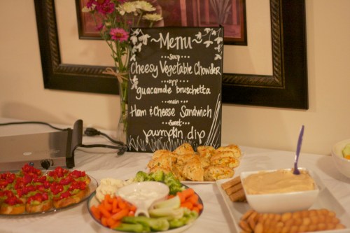 chalkboard menu baby shower 