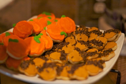 pumpkin and acorn cookies 