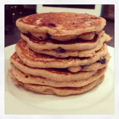 whole wheat blueberry lemon pancakes