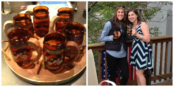 wagon wheel drink set 