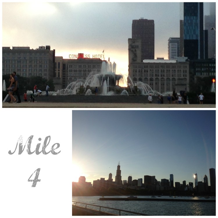 chicago running tour lakefront path lake michigan buckingham fountain skyline 
