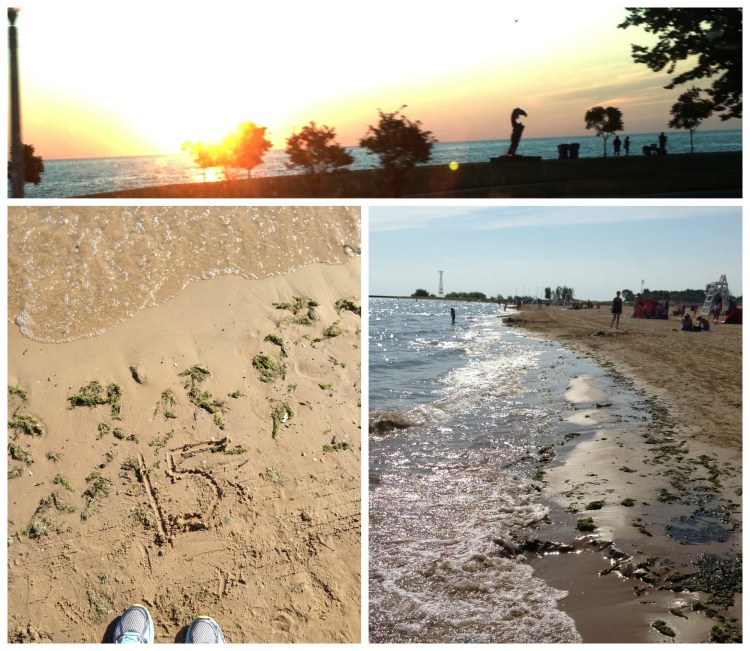 sunrise lake michigan chicago running