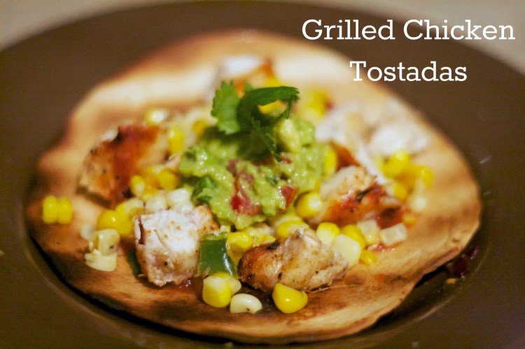 grilled chicken tostadas guacamole and salsa