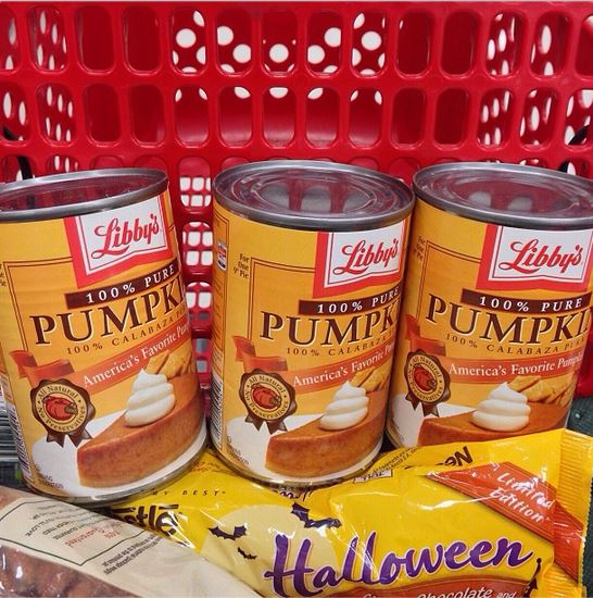 canned pumpkin baking ingredients instagram