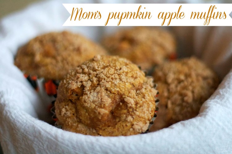 pumpkin apple muffins with streusel topping, simply social blog