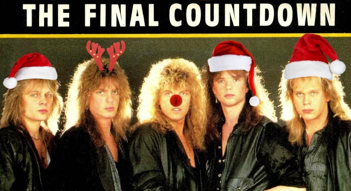 final countdown santa hats