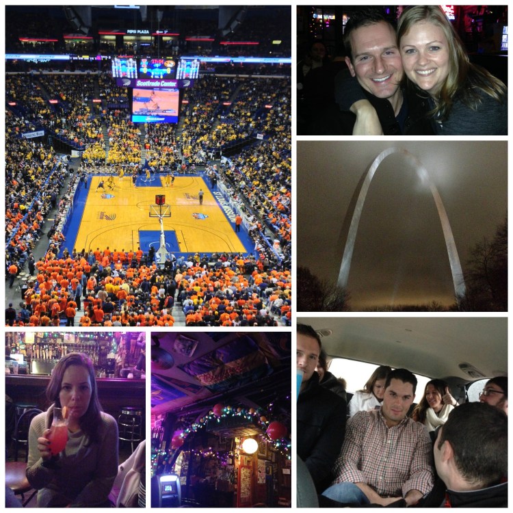 Illinois Mizzou Braggin Rights game, st. louis, broadway oyster bar, basketball, arch