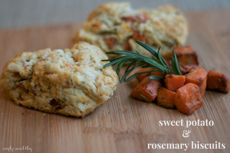 sweet potato rosemary biscuits, savory scones, holiday recipes