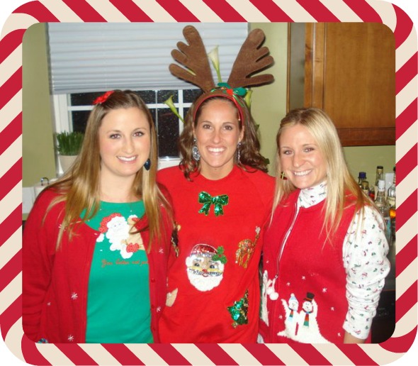 ugly sweater party, simply social blog, reindeer antlers