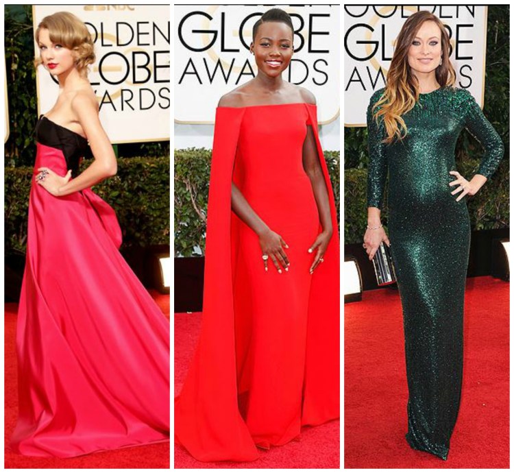 golden globe dresses, taylor swift, olivia wilde, Lupita Nyong'o, best dressed, simply social blog  