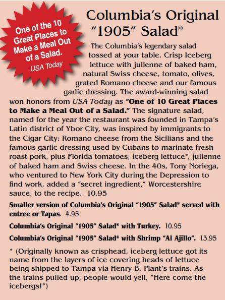 columbia restaurant 1905 salad, lido key florida, dinner, simply social blog 