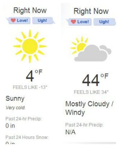 chicago versus antarctica weather comparison