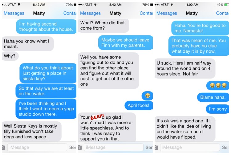 april fools joke, texts, iphone