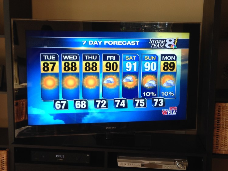 florida weather forecast, sarasota forecast, tampa bay weather