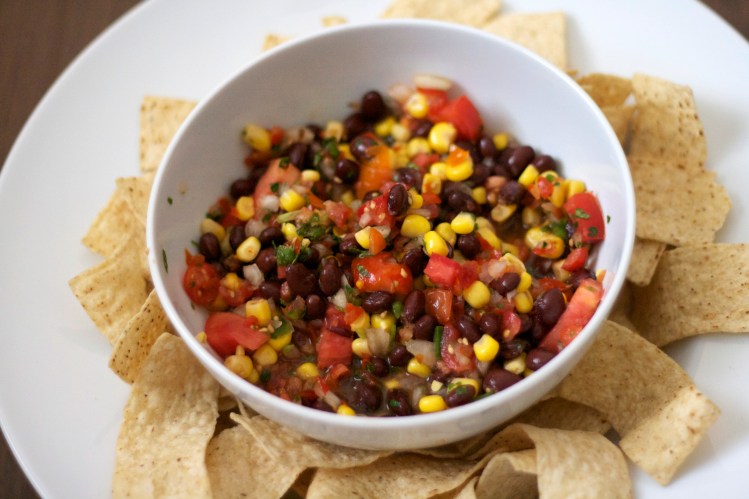 cowboy caviar, salsa, corn and black bean salsa, recipes, dips, salsa recipe