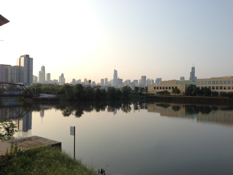 chicago skyline, north avenue, summer, Chicago, city, reflection