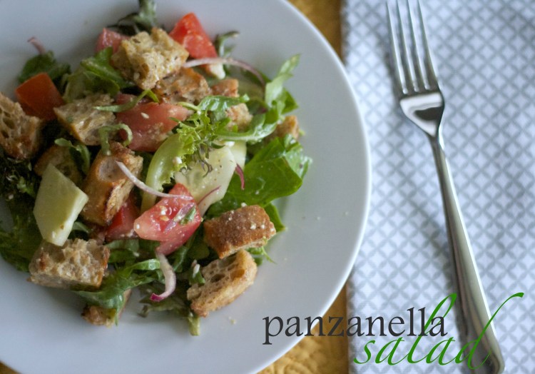 panzanella salad recipe, salad, italian, bread, summer, vinaigrette, recipes,