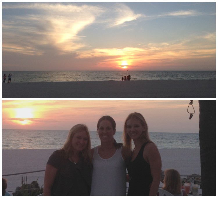 beachhouse restaurant, anna marie island, girls weekend, beach, sunset, sky, dinner
