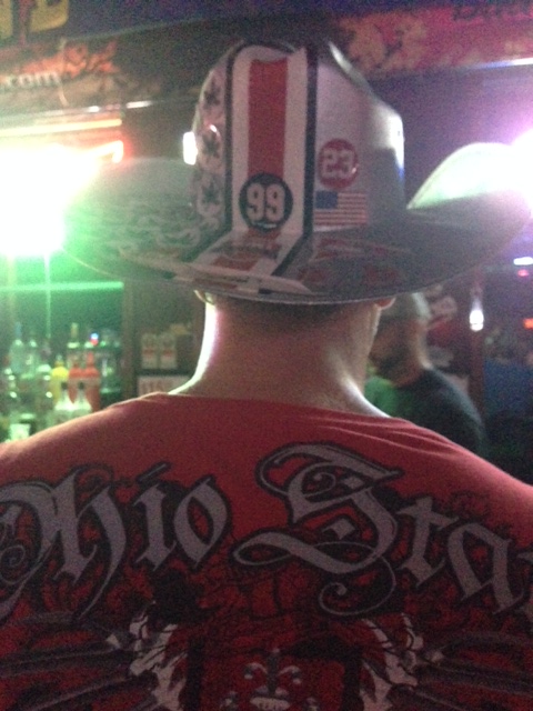 ohio state fans, affliction shirts,