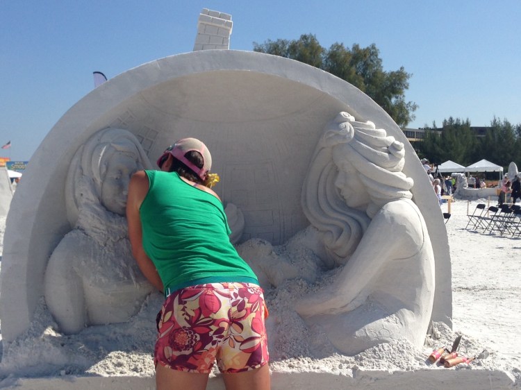 siesta key crystal classic, sand sculptures, sand castles, siesta key beach, crystal classic, florida, vacation, selfie, igloo