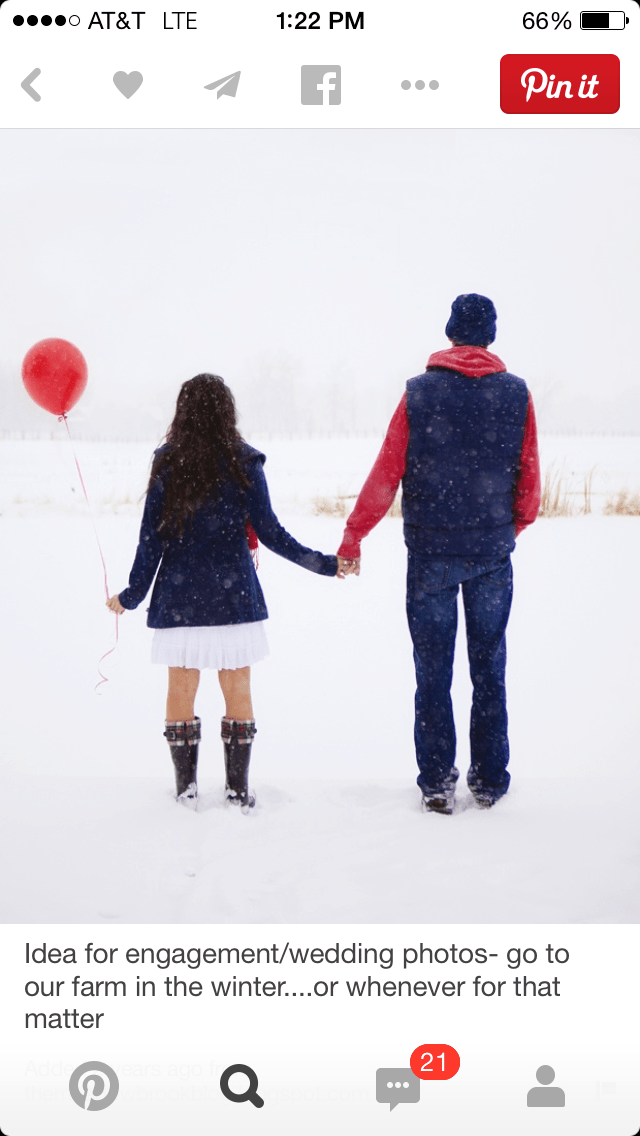5 ways Pinterest is ruining engagement photos, pinterest, engagement photos, wedding, balloons, winter engagement photos