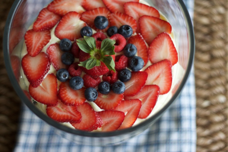 triple berry trifle, summer desserts, fruit, trifle recipes, fourth of july recipes, memorial day recipes, strawberry shortcake trifle